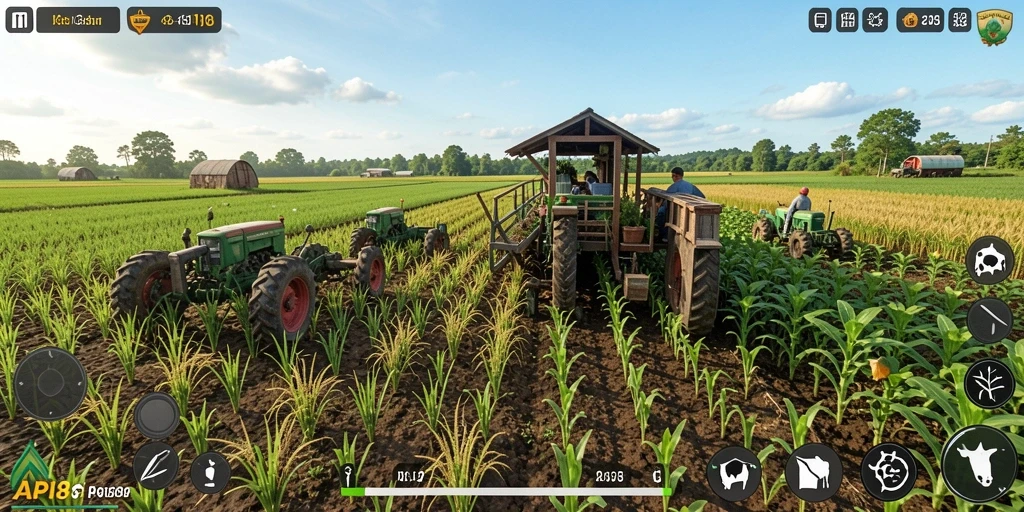 Tampilan gameplay menarik dari API88 dengan elemen pertanian.