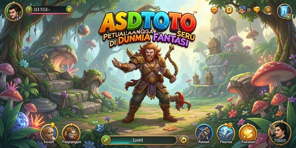 Tampilan gameplay ASDTOTO menampilkan dunia fantasi yang luas dan penuh warna.