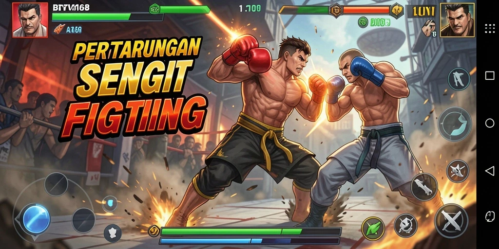 Tampilan seru gameplay BTV168 dengan berbagai karakter Fighting.