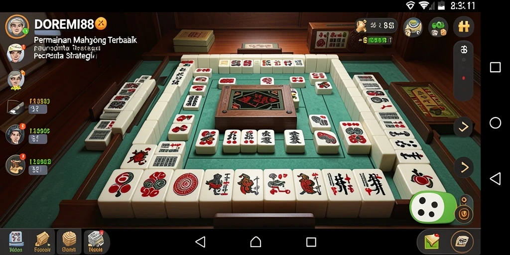 Tampilan gameplay DOREMI88 dengan aksi Mahjong yang seru.