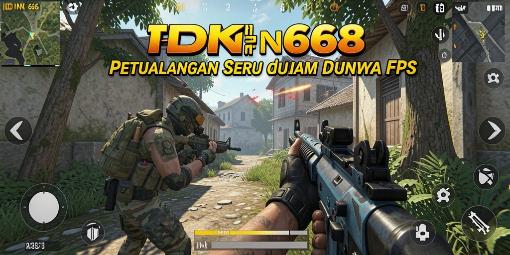 Screenshot gameplay IDN668 menampilkan aksi seru dalam pertempuran FPS.