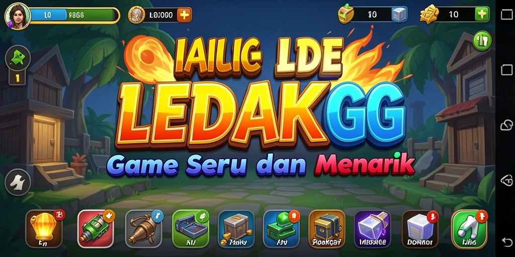 Tampilan permainan LEDAKGG yang seru dan menarik.