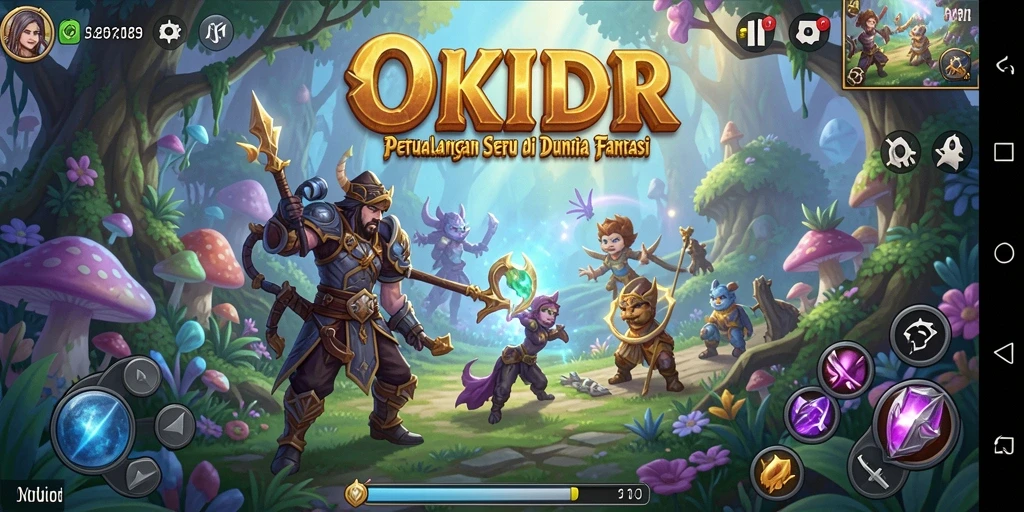 Tampilan gameplay RPG yang seru dan mendebarkan di OKIDR.