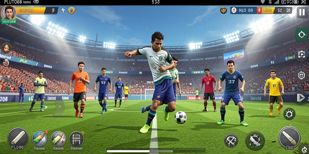 Screenshot PLUTO88 menampilkan gameplay seru dalam dunia olahraga.
