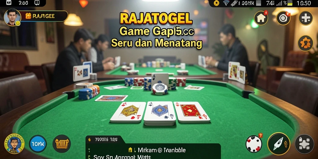 Tampilan gameplay Gaple yang seru dan interaktif di RAJATOGEL.