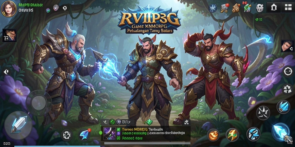 Screenshot dari gameplay RVIP5 yang menampilkan pertarungan epik antara pemain dan monster.