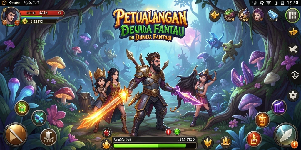 Tangkapan layar utama SP212 menampilkan aksi seru dalam petualangan yang memukau.