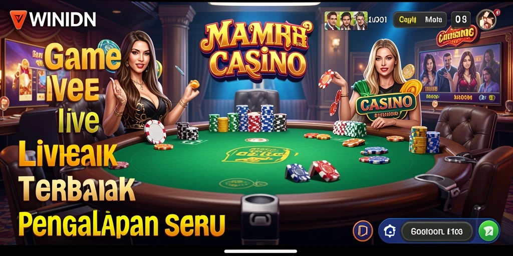 Tampilan gameplay live casino WINIDN yang menarik dan interaktif.